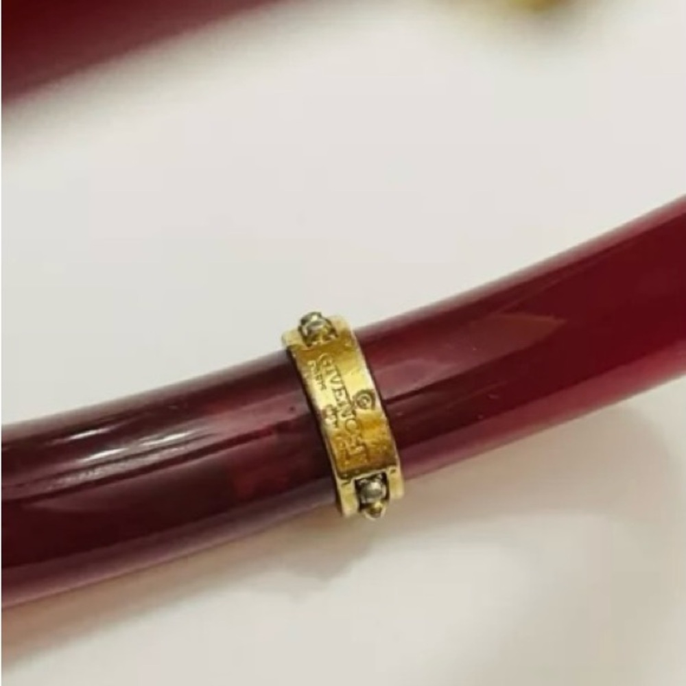 Givenchy 1970’s Red Wine Colored Bangle Bracelet - Picture 4 of 5